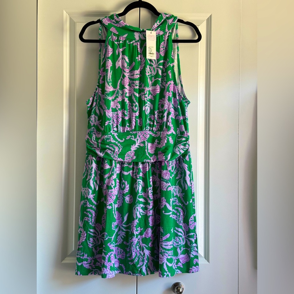 Lilly Pulitzer NWT Wyota Romper Brazilian Green Salty Sandbar Size XL - Picture 2 of 4